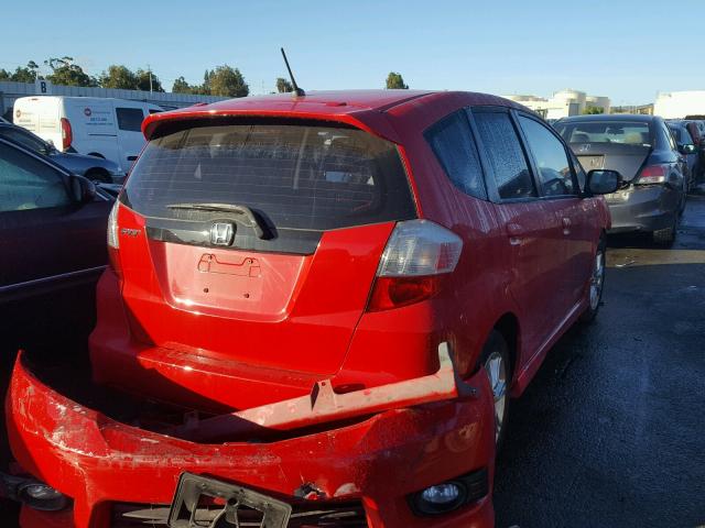 JHMGE8H58CC004510 - 2012 HONDA FIT SPORT RED photo 4