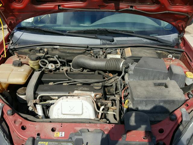 1FAFP34384W121153 - 2004 FORD FOCUS SE C RED photo 7
