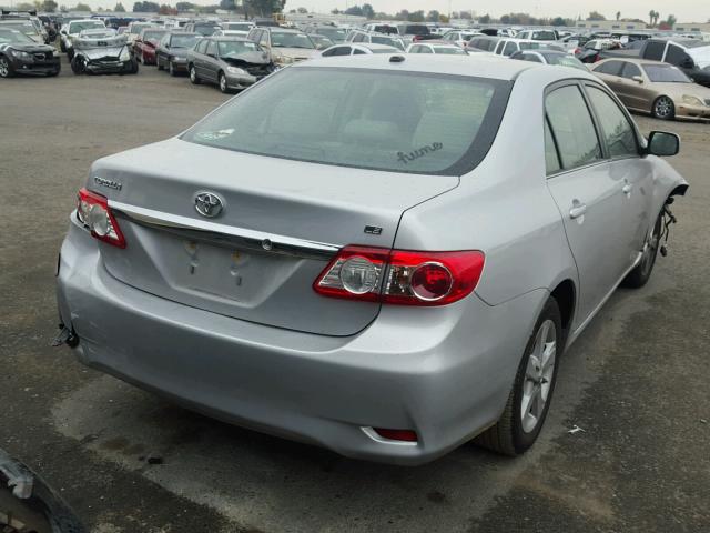 2T1BU4EE5DC014254 - 2013 TOYOTA COROLLA BA SILVER photo 4