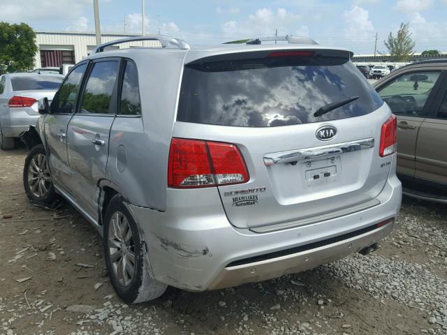 5XYKW4A24DG320825 - 2013 KIA SORENTO SX SILVER photo 3