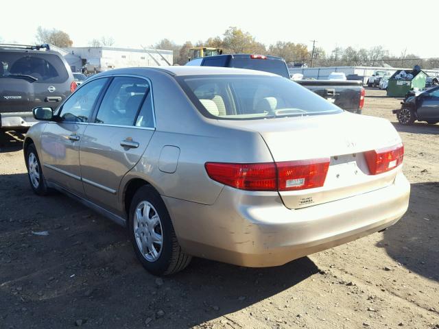 1HGCM56435A168999 - 2005 HONDA ACCORD LX GOLD photo 3