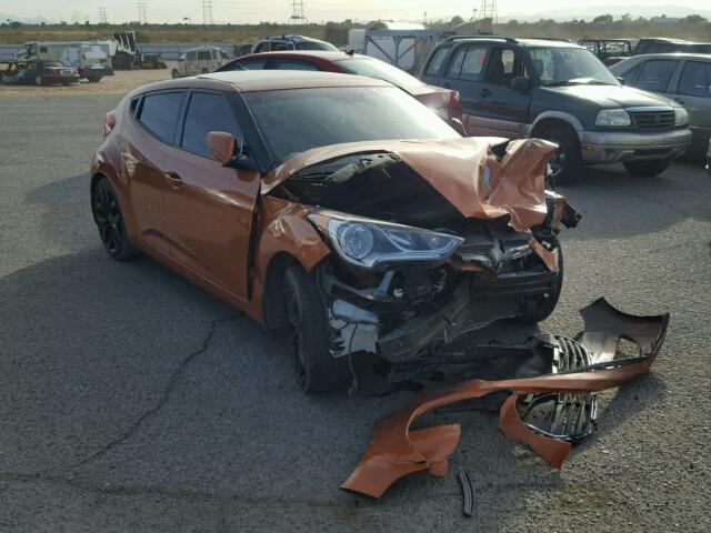 KMHTC6AD0CU054271 - 2012 HYUNDAI VELOSTER B ORANGE photo 1