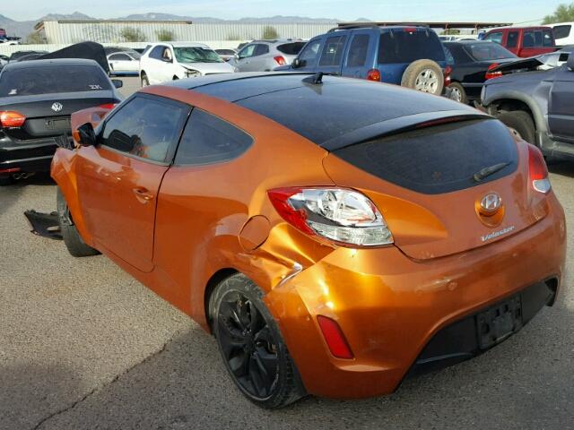 KMHTC6AD0CU054271 - 2012 HYUNDAI VELOSTER B ORANGE photo 3