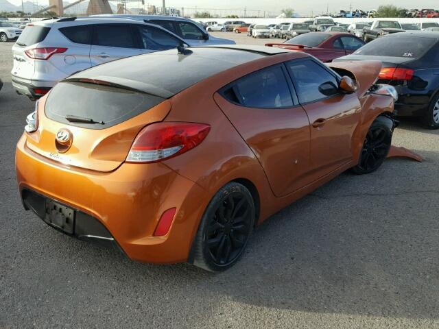 KMHTC6AD0CU054271 - 2012 HYUNDAI VELOSTER B ORANGE photo 4