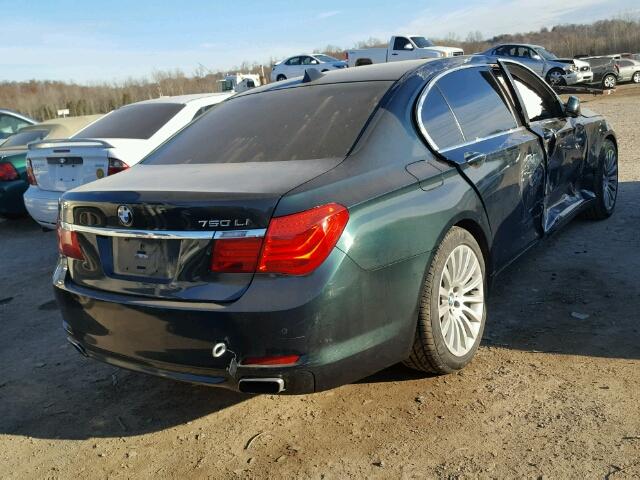 WBAKC8C5XCC436554 - 2012 BMW 7 SERIES GREEN photo 4