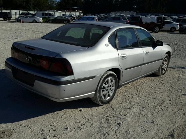 2G1WF52E949379261 - 2004 CHEVROLET IMPALA SILVER photo 4