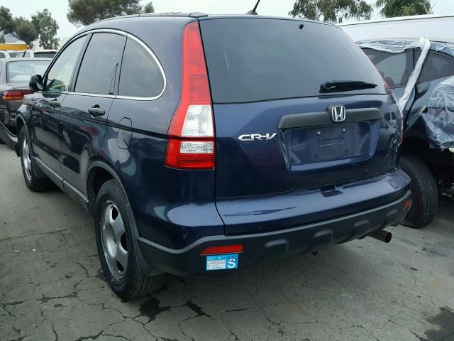 5J6RE38369L010451 - 2009 HONDA CR-V LX BLUE photo 3