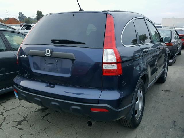 5J6RE38369L010451 - 2009 HONDA CR-V LX BLUE photo 4