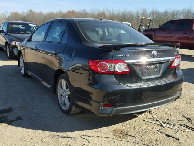 5YFBU4EE9DP156302 - 2013 TOYOTA COROLLA BA BLACK photo 3