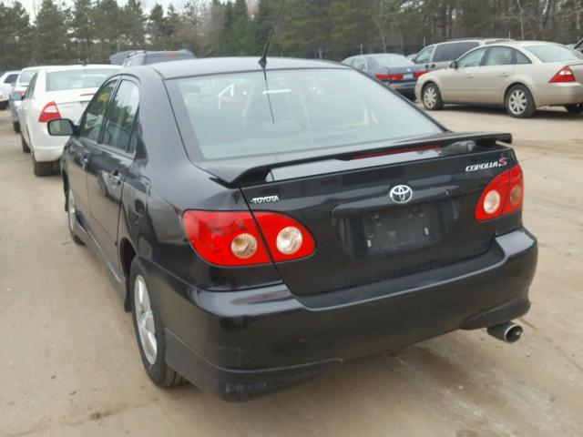 1NXBR32E38Z941144 - 2008 TOYOTA COROLLA CE BLACK photo 3