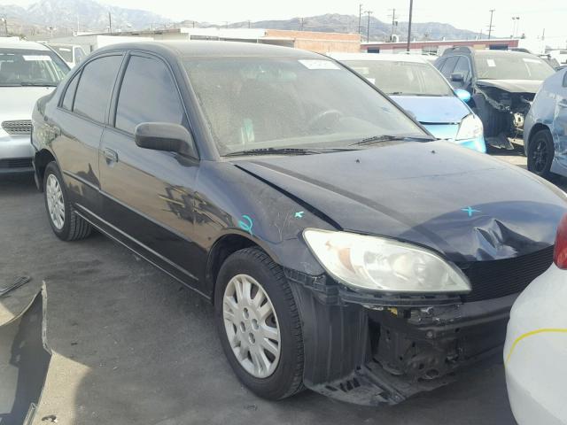 2HGES16525H504692 - 2005 HONDA CIVIC LX BLACK photo 1