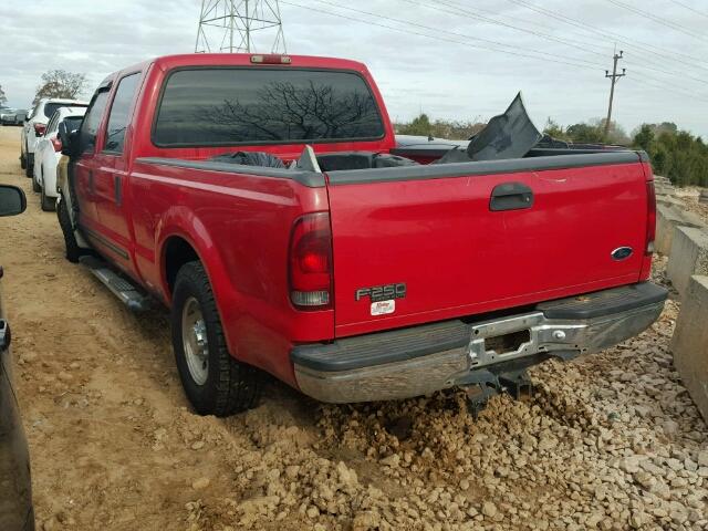 1FTNW20F2XEE85033 - 1999 FORD F250 SUPER RED photo 3