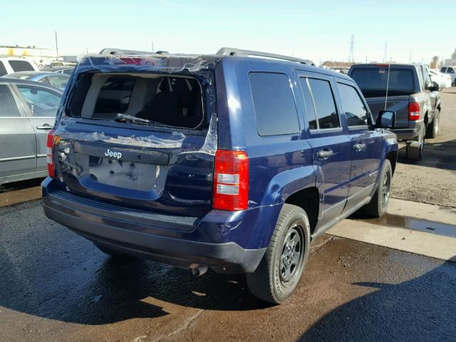 1C4NJPBA3GD562186 - 2016 JEEP PATRIOT SP BLUE photo 4