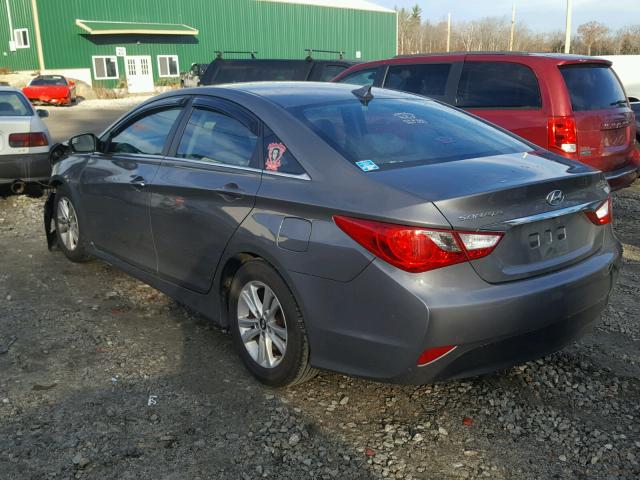 5NPEB4AC7EH829626 - 2014 HYUNDAI SONATA GLS GRAY photo 3