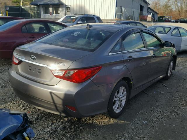 5NPEB4AC7EH829626 - 2014 HYUNDAI SONATA GLS GRAY photo 4