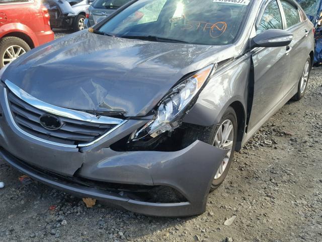 5NPEB4AC7EH829626 - 2014 HYUNDAI SONATA GLS GRAY photo 9