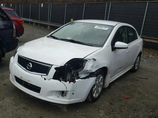 3N1AB6AP1CL619276 - 2012 NISSAN SENTRA 2.0 WHITE photo 2