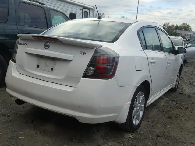 3N1AB6AP1CL619276 - 2012 NISSAN SENTRA 2.0 WHITE photo 4