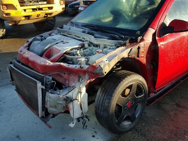 1G1AM15B077369508 - 2007 CHEVROLET COBALT SS RED photo 9