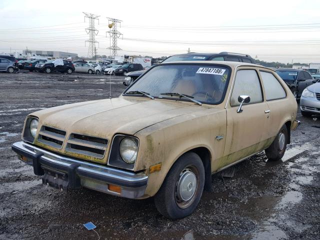 1B0816Y239667 - 1976 CHEVROLET CHEVETTE TAN photo 2