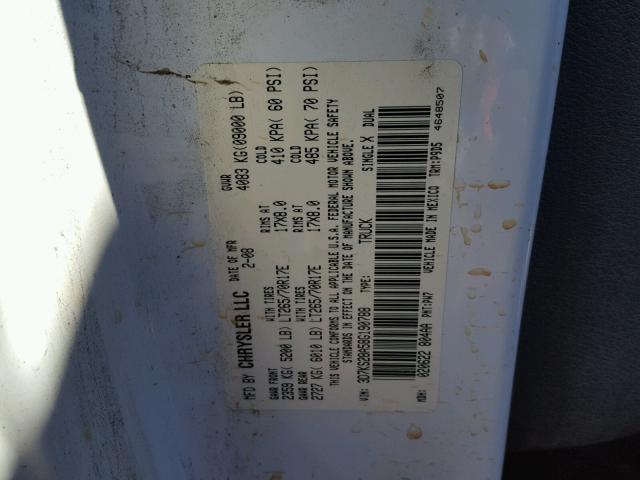 3D7KS28A58G190788 - 2008 DODGE RAM 2500 S ორფეროვანი ფოტო 10