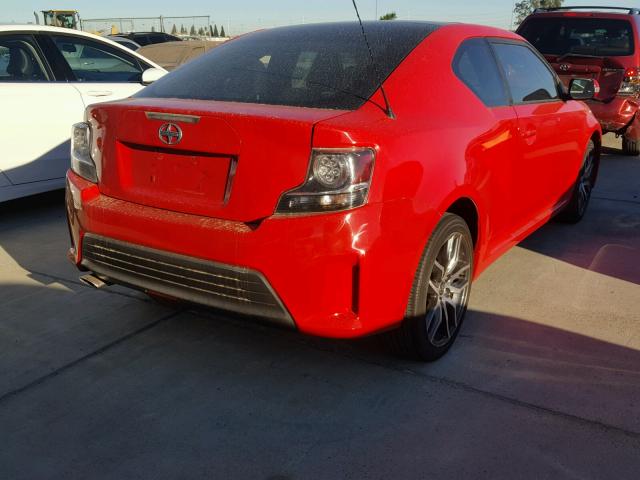 JTKJF5C7XFJ004822 - 2015 TOYOTA SCION TC 红色 照片 4