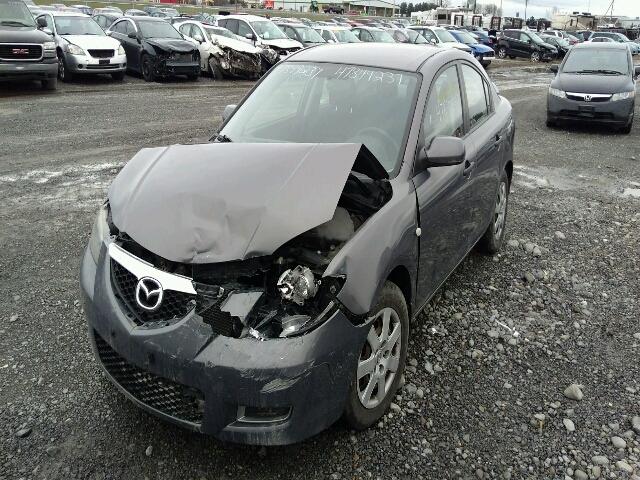 JM1BK32F981857834 - 2008 MAZDA 3 I GRAY photo 2