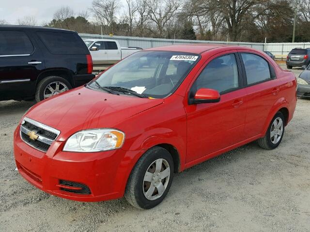 KL1TD5DE8BB140977 - 2011 CHEVROLET AVEO LS RED photo 2