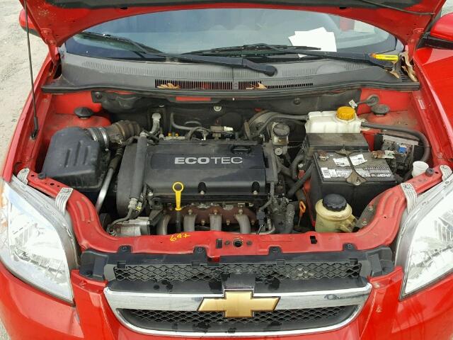 KL1TD5DE8BB140977 - 2011 CHEVROLET AVEO LS RED photo 7