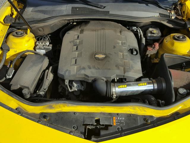 2G1FB1ED6B9196775 - 2011 CHEVROLET CAMARO LT YELLOW photo 7