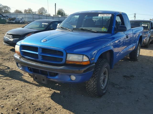 1B7GG22Y8WS751613 - 1998 DODGE DAKOTA BLUE photo 2