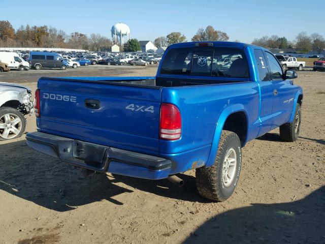 1B7GG22Y8WS751613 - 1998 DODGE DAKOTA BLUE photo 4