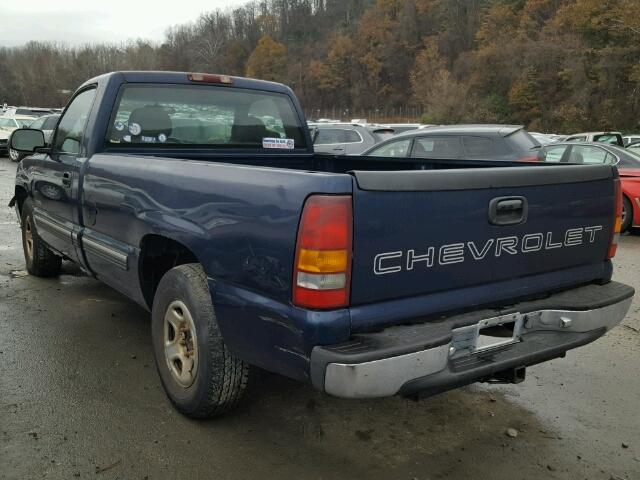 1GCEC14W1XE251821 - 1999 CHEVROLET SILVERADO BLUE photo 3