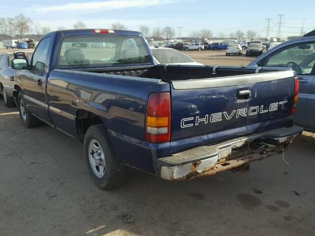 1GCEC14W12Z160193 - 2002 CHEVROLET SILVERADO BLUE photo 3