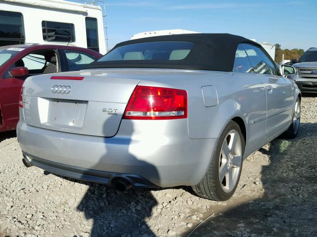 WAUEF48H47K030989 - 2007 AUDI A4 S-LINE SILVER photo 4