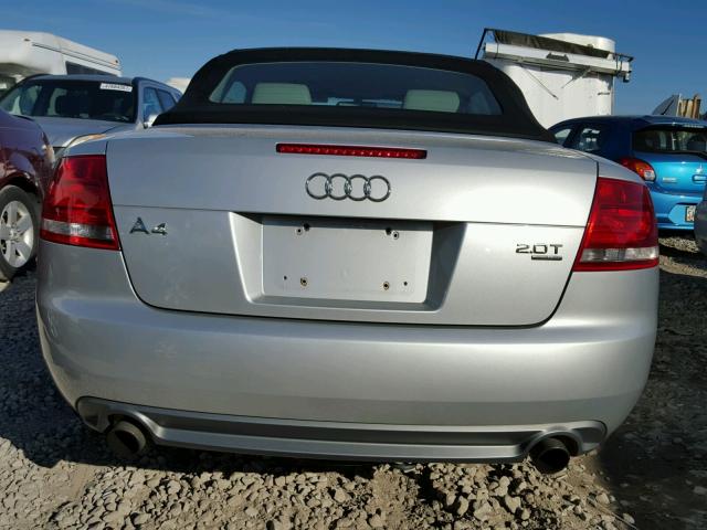 WAUEF48H47K030989 - 2007 AUDI A4 S-LINE SILVER photo 9