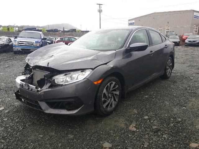 2HGFC2F83HH035649 - 2017 HONDA CIVIC EX GRAY photo 2