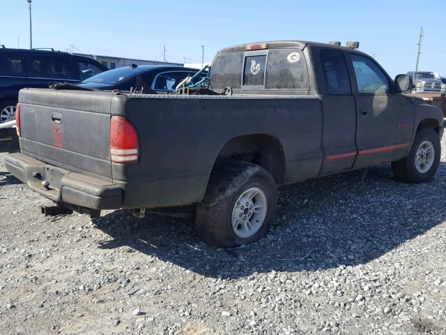 1B7GL22X4WS711919 - 1998 DODGE DAKOTA BLACK photo 4