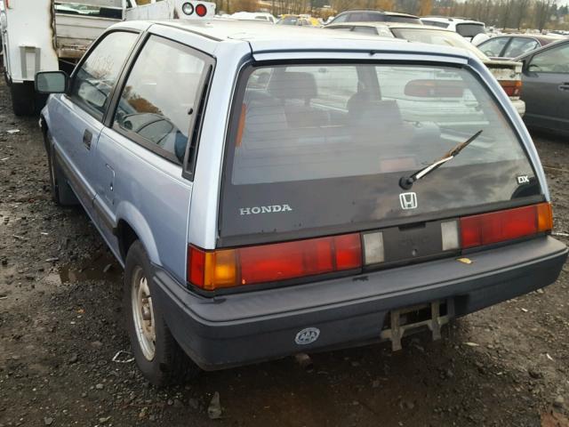 JHMEC3422HS001885 - 1987 HONDA CIVIC 1.5 BLUE photo 3