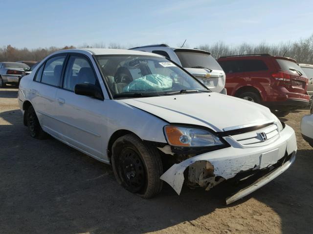 1HGES16523L012471 - 2003 HONDA CIVIC LX WHITE photo 1