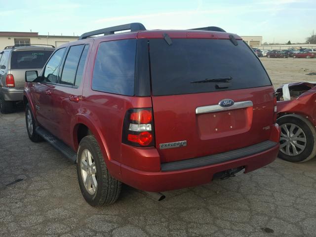 1FMEU73E97UB04690 - 2007 FORD EXPLORER X RED photo 3