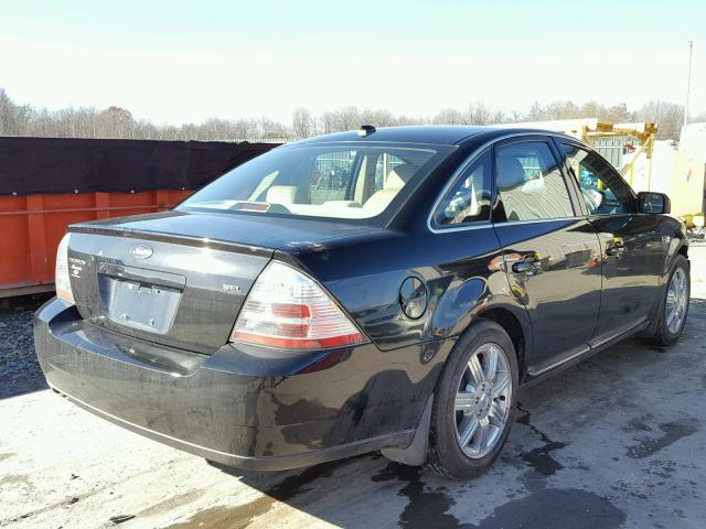 1FAHP24W68G162149 - 2008 FORD TAURUS SEL BLACK photo 4