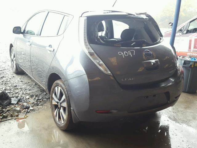 1N4AZ0CP2FC320629 - 2015 NISSAN LEAF S SILVER photo 3