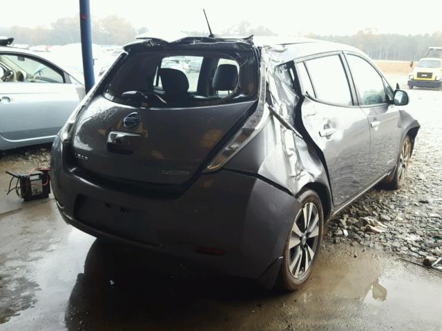 1N4AZ0CP2FC320629 - 2015 NISSAN LEAF S SILVER photo 4