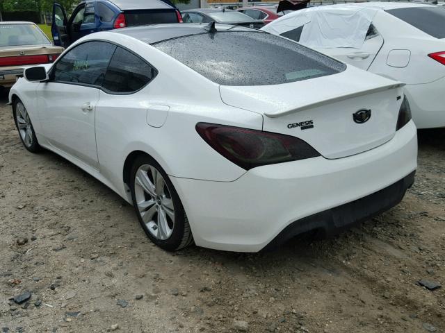 KMHHT6KDXBU043670 - 2011 HYUNDAI GENESIS CO WHITE photo 3