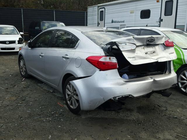 KNAFX4A8XE5056410 - 2014 KIA FORTE EX SILVER photo 3