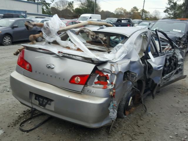 JNKCV51E25M222477 - 2005 INFINITI G35 SILVER photo 4