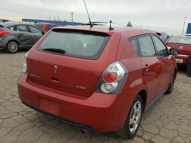 5Y2SP67829Z457047 - 2009 PONTIAC VIBE RED photo 4