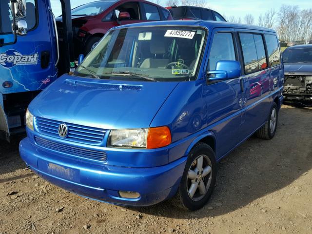 WV2KB47053H002978 - 2003 VOLKSWAGEN EUROVAN GL BLUE photo 2