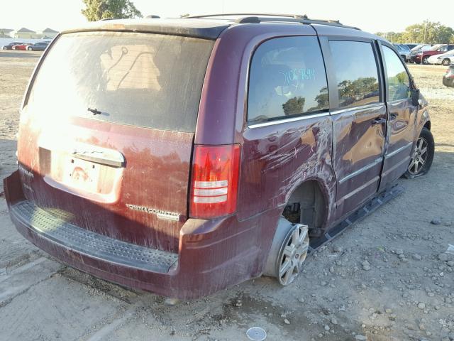 2A8HR54139R617882 - 2009 CHRYSLER TOWN & COU BURGUNDY photo 4